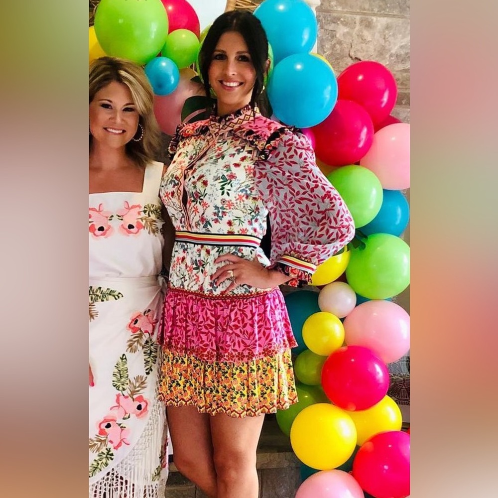 Alice & Olivia mixed print dress